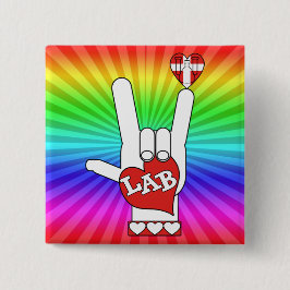 I LIEBE DES LABRADOR-ASL-ZEICHENS BUTTON