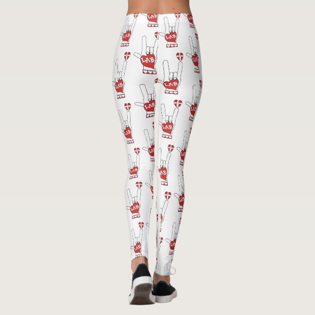 I LIEBE DES LABRADOR-ASL-ZEICHENS  LEGGINGS (Rückseite)