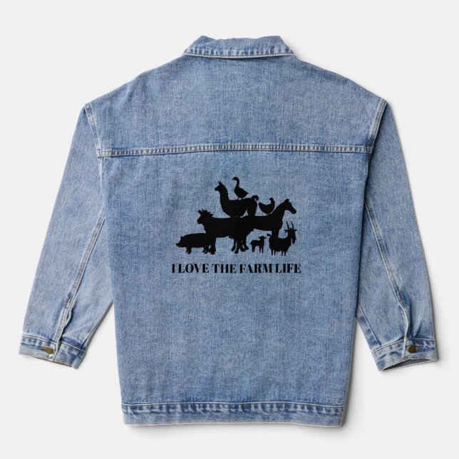 I. Liebe des landwirtschaftlichen Lebens Jeansjacke (Rückseite)