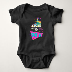 I Liebe des Retro-Outfits der 90er Jahre Baby Strampler