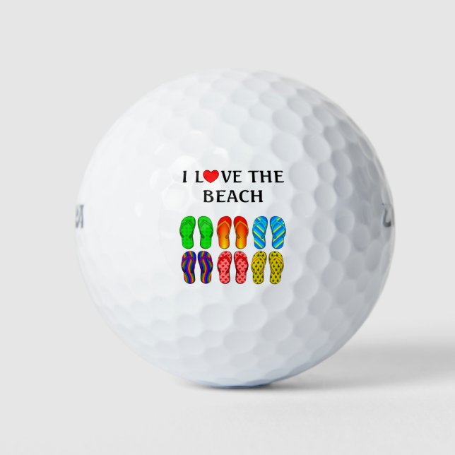 I Liebe des Strandes Golfball (Vorderseite)