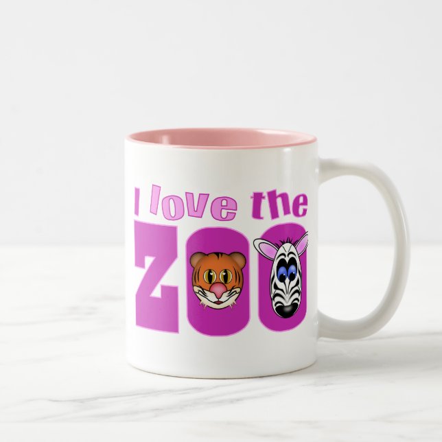 I Liebe des Zoos Zweifarbige Tasse (Rechts)