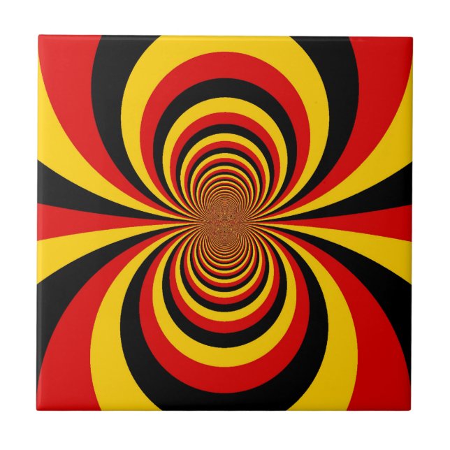 I Liebe Deutsche Druckgrafik Fliese (Vorderseite)