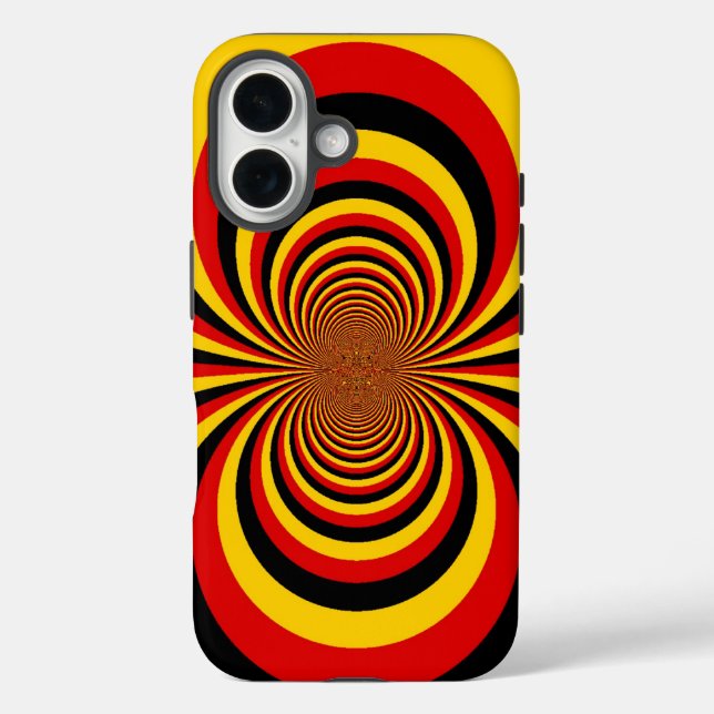 I Liebe Deutsche Druckgrafik iPhone 16 Hülle (Rückseite)
