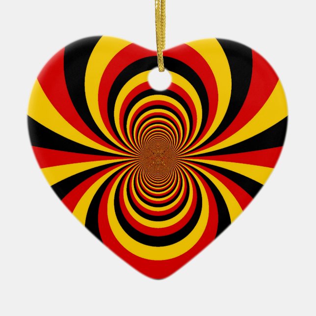 I Liebe Deutsche Druckgrafik Keramik Ornament (Vorne)