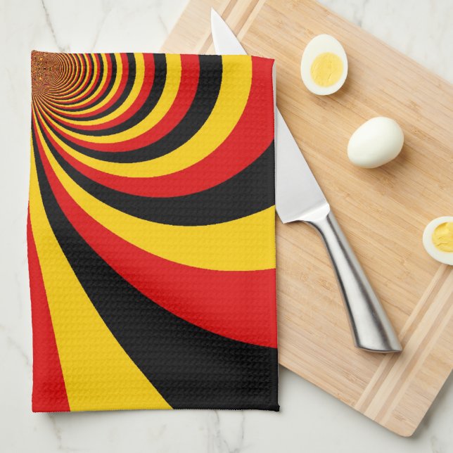 I Liebe Deutsche Druckgrafik Küchentuch (Viertel Falte)