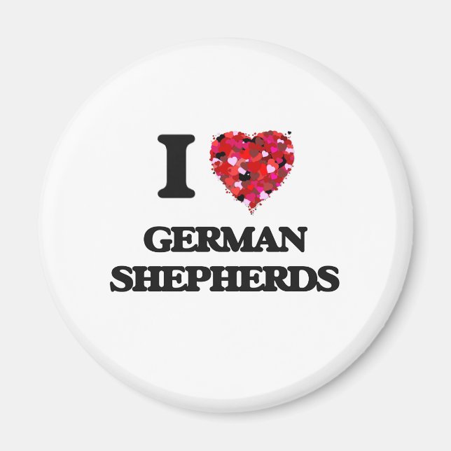 I Liebe Deutscher Hirten Magnet (Vorne)