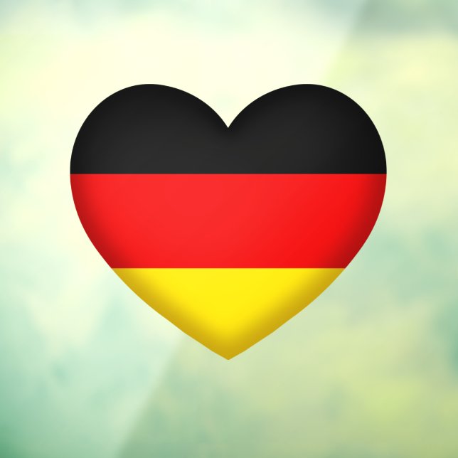 I Liebe Deutschland Black Red Gold Deutscher Preis Fensteraufkleber (Blatt 3)