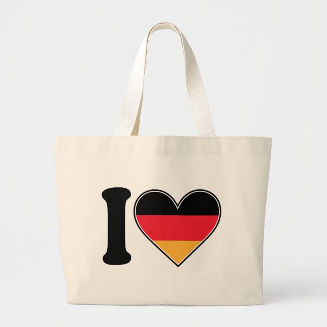 I Liebe Deutschland Jumbo Stoffbeutel (Vorne)