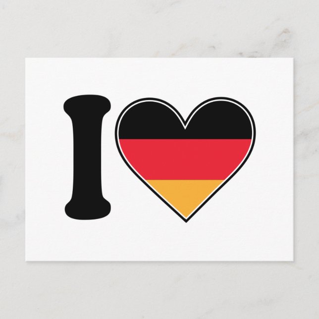 I Liebe Deutschland Postkarte (Vorderseite)