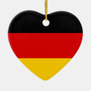 I Liebe Deutschland Schwarzes Gold Doppelseitiges Keramik Ornament