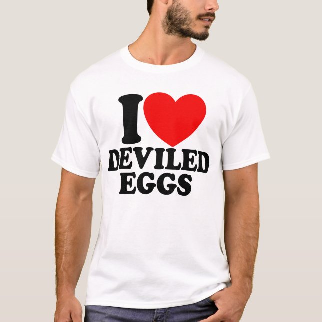 I Liebe Devivilierte Eier Funny Erntedank Deviled  T-Shirt (Vorderseite)
