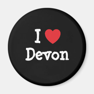 I Liebe Devon Herzstück personalisiert Magnet