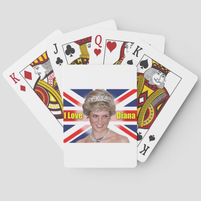 'I Liebe Diana' HRH Princess Diana Spielkarten (Rückseite)