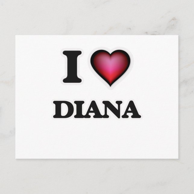 I Liebe Diana Postkarte (Vorderseite)