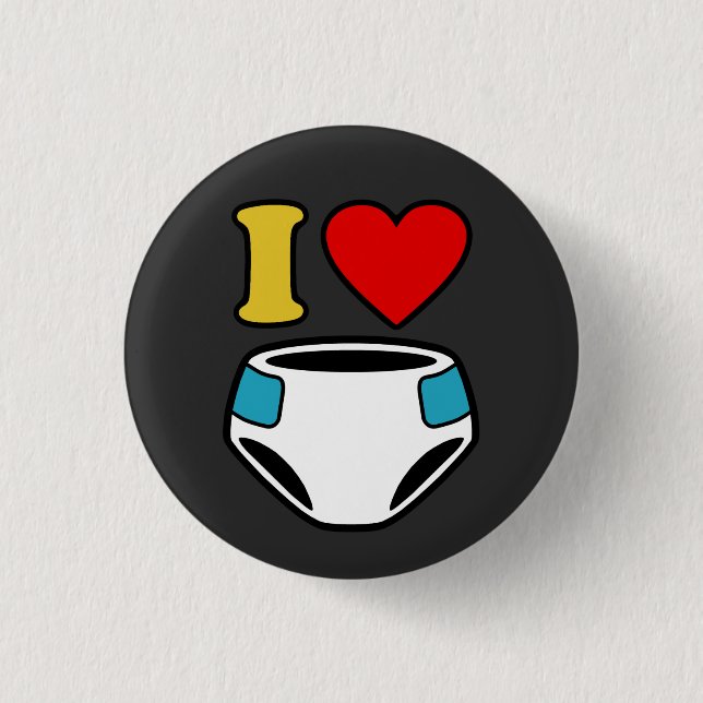 I LIEBE DIAPER BUTTON (Vorderseite)