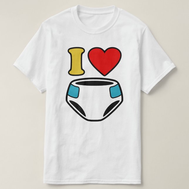 I LIEBE DIAPER T-Shirt (Design vorne)