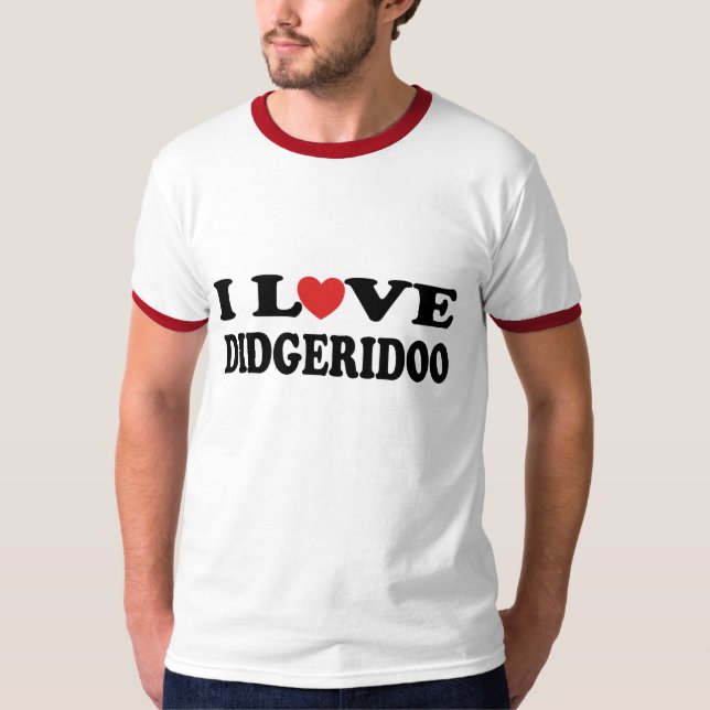 I Liebe Didgeridoo Didjeridu T - Shirt (Vorderseite)