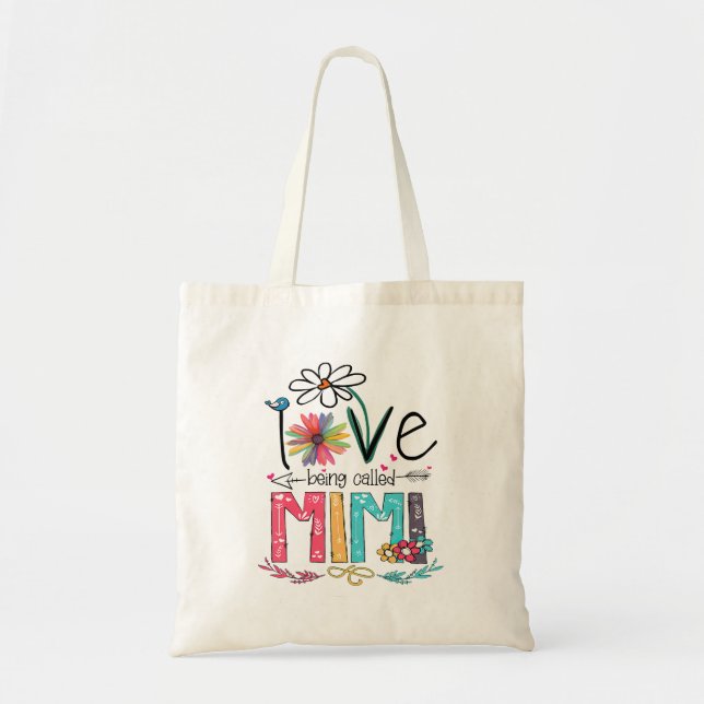 I Liebe, die als Mimi Oma Nana Gigi Lover bezeichn Tragetasche (Vorne)