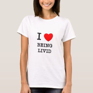 I Liebe, die bläulich ist T-Shirt