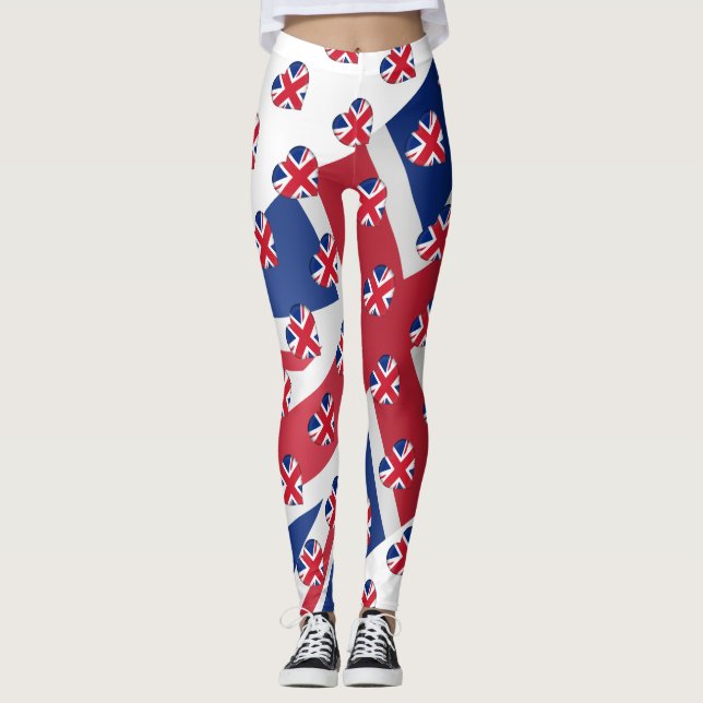 I Liebe, die der Königreich-Gewerkschafts-Jack Leggings (Vorderseite)