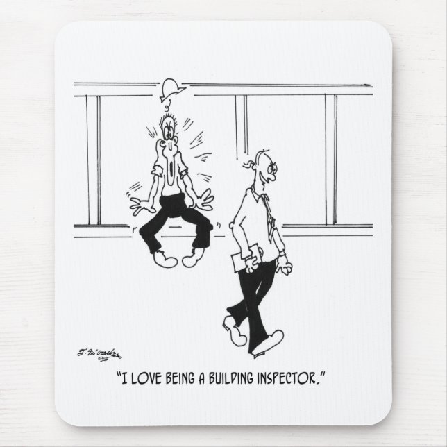 I Liebe, die ein Gebäude-Inspektor ist Mousepad (Vorne)