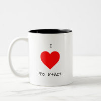 I LIEBE Die F+Art Tasse des F+Art Cafés