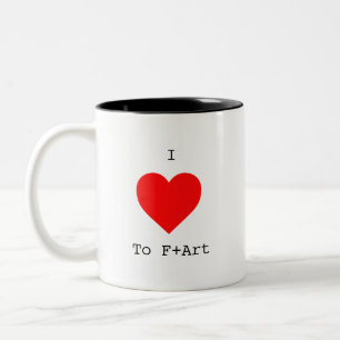 I LIEBE Die F+Art Tasse des F+Art Cafés