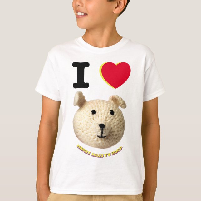 I Liebe die gestrickte Charakter-T - Shirt JUGEND (Vorderseite)