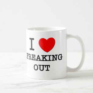 I Liebe, die heraus ausflippt Kaffeetasse