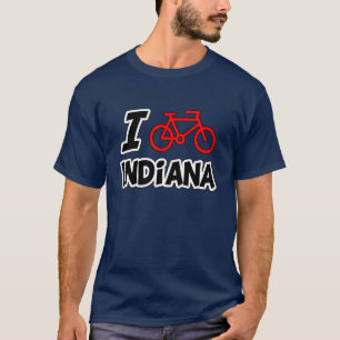 I Liebe, die Indiana radfährt T-Shirt