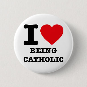 I Liebe, die katholisch ist Button