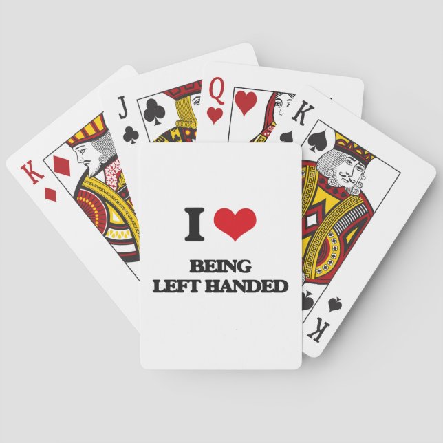 I Liebe, die linkshändig ist Spielkarten (Rückseite)