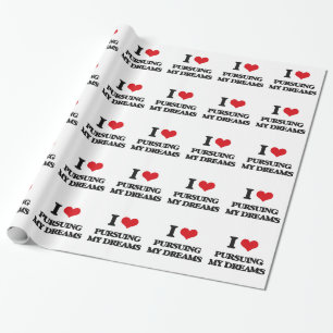 I Liebe, die meine Träume ausübt Geschenkpapier
