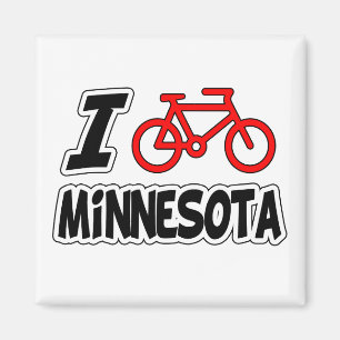 I Liebe, die Minnesota radfährt Magnet