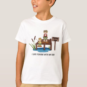 I Liebe, die mit meinem Vater-Shirt fischt T-Shirt