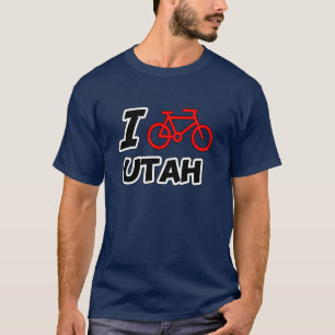 I Liebe, die Utah radfährt T-Shirt