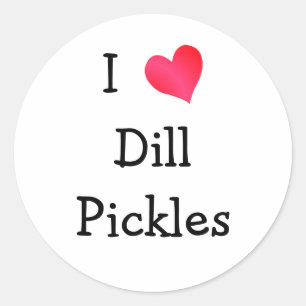 I Liebe Dill Pickles Runder Aufkleber