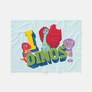 I Liebe Dinos Dino Ranch Fleecedecke