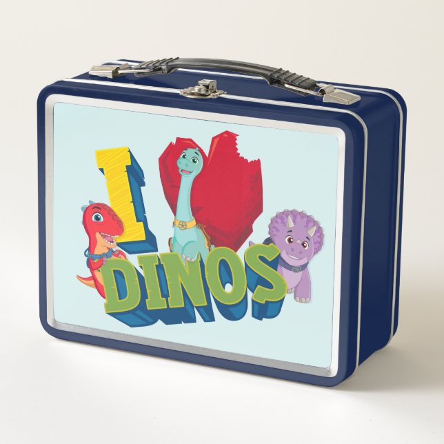 I Liebe Dinos | Dino Ranch Metall Brotdose (Vorderseite)