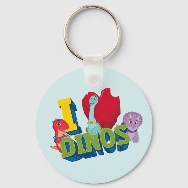 I Liebe Dinos | Dino Ranch Schlüsselanhänger (Vorderseite)
