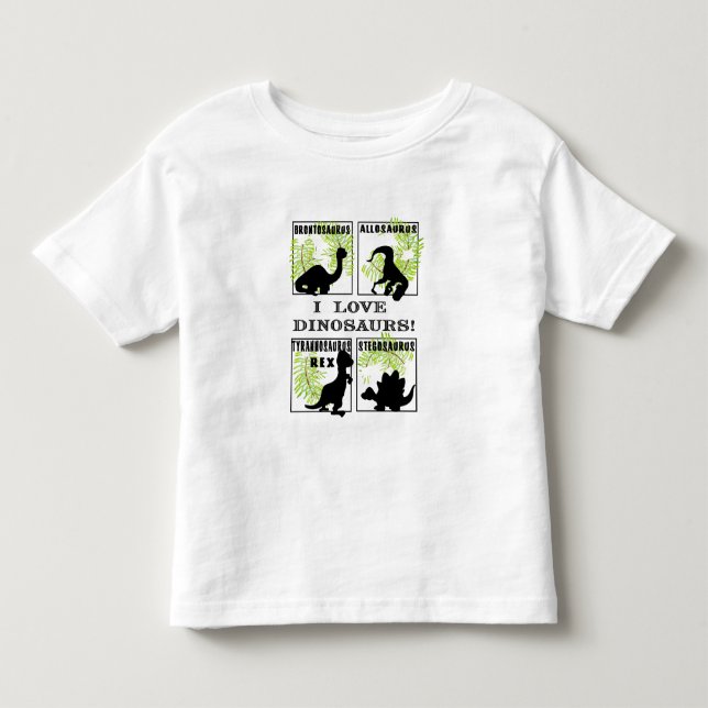 I LIEBE-DINOSAURIER! KLEINKIND T-SHIRT (Vorderseite)