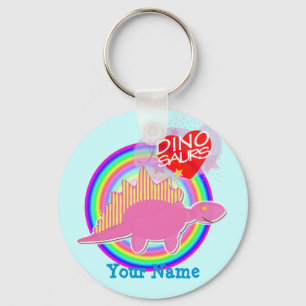 I Liebe Dinosaurier Pink Dino Blue Schlüsselanhäng Schlüsselanhänger