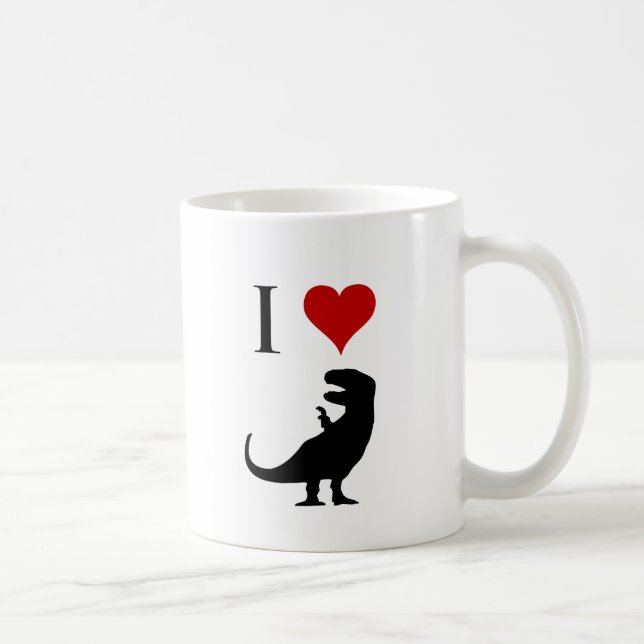 I Liebe-Dinosaurier - T-Rex Kaffeetasse (Rechts)