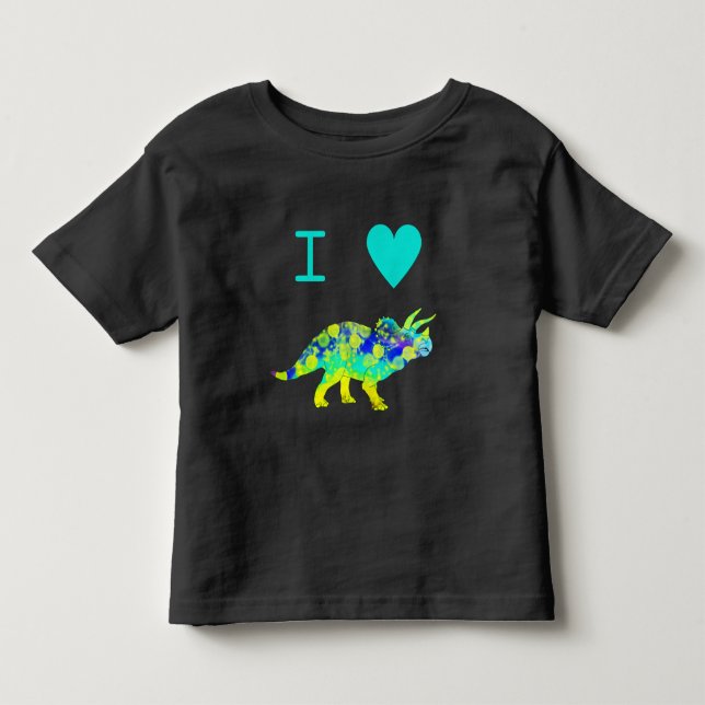 I Liebe Dinosaurier Zitat Kleinkind T-shirt (Vorderseite)
