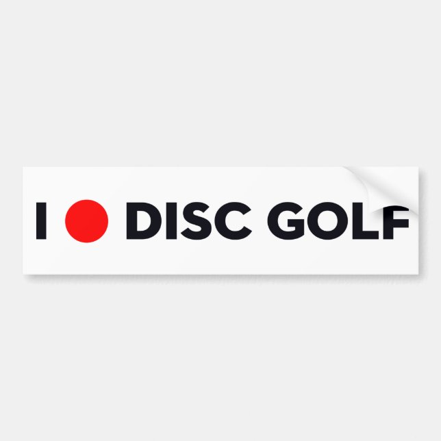 I LIEBE-DISC-GOLF Autoaufkleber (Vorne)