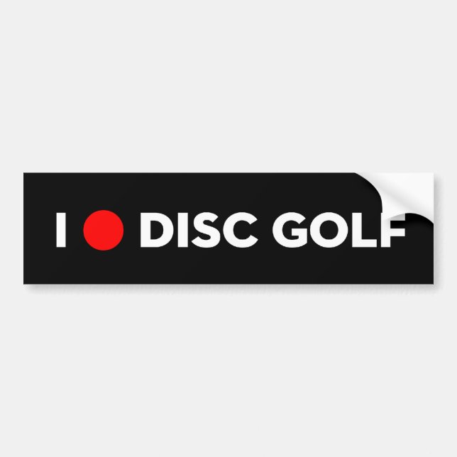 I LIEBE-DISC-GOLF-Autoaufkleber Autoaufkleber (Vorne)