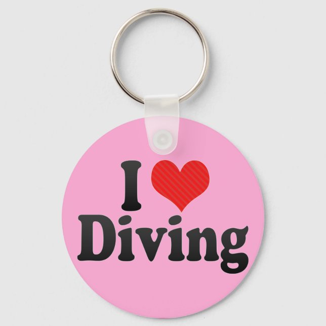 I Liebe Diving Schlüsselanhänger (Vorderseite)