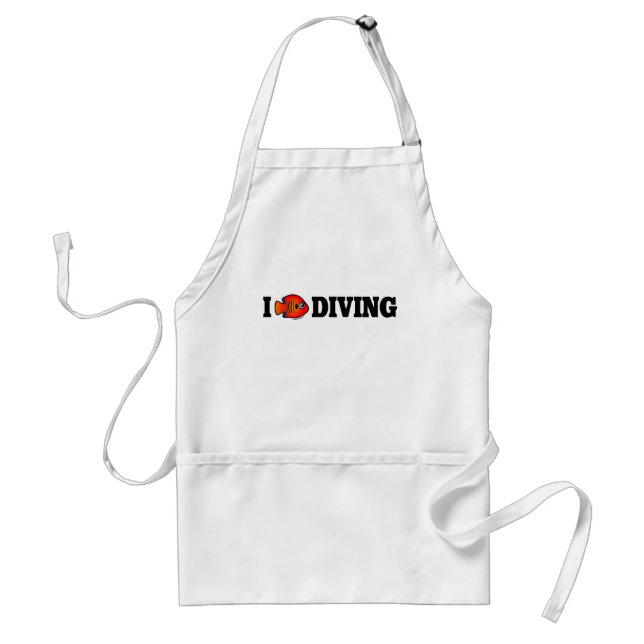 I Liebe Diving Schürze (Vorne)