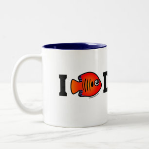 I Liebe Diving Zweifarbige Tasse